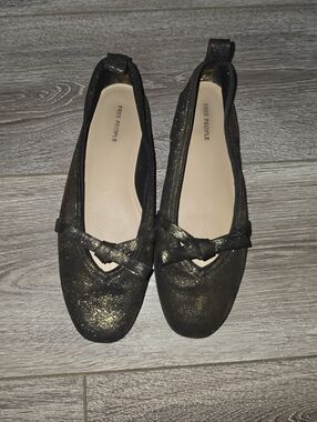 Free People Mania Bow Women's Metallic Ballet Flats